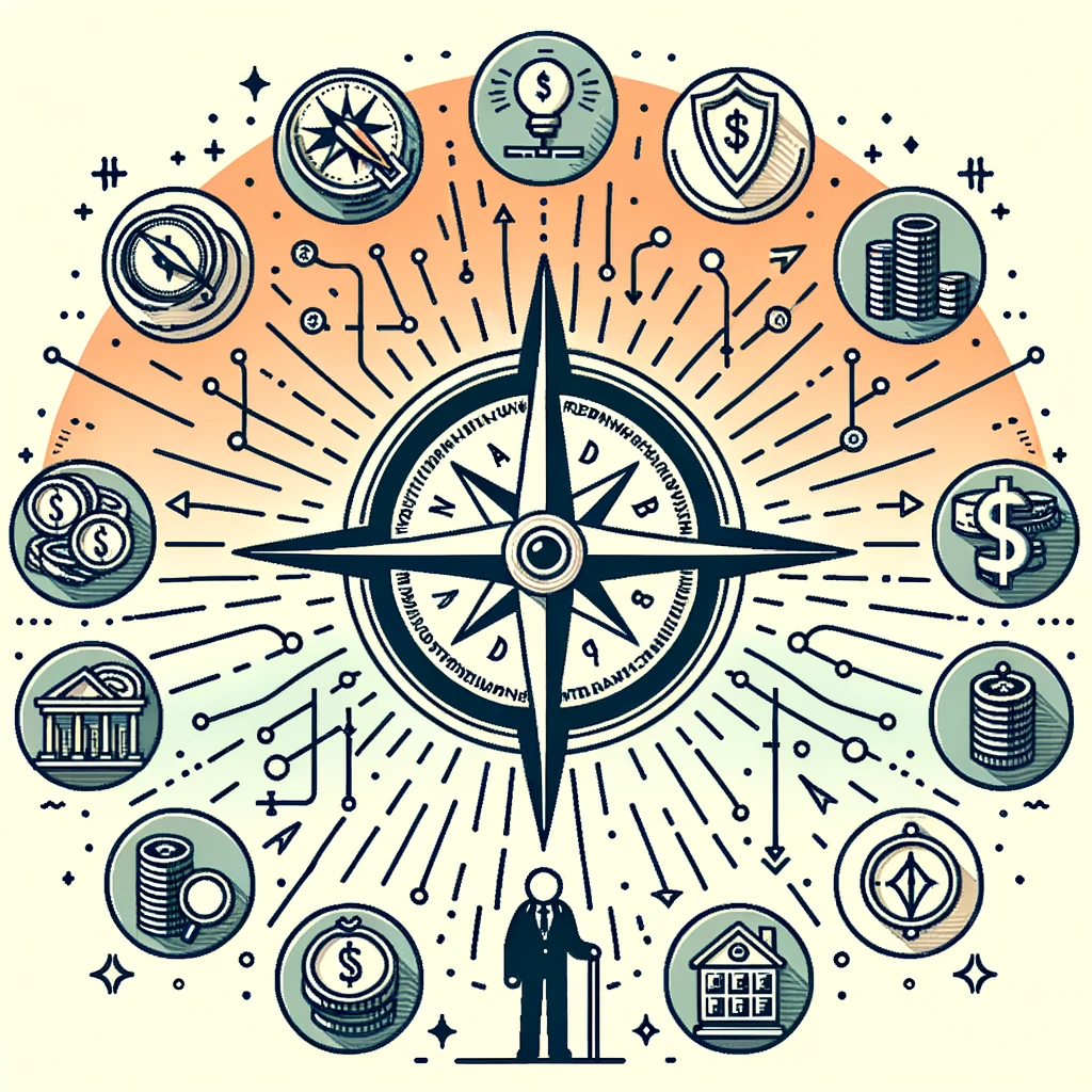 informed compass illustration