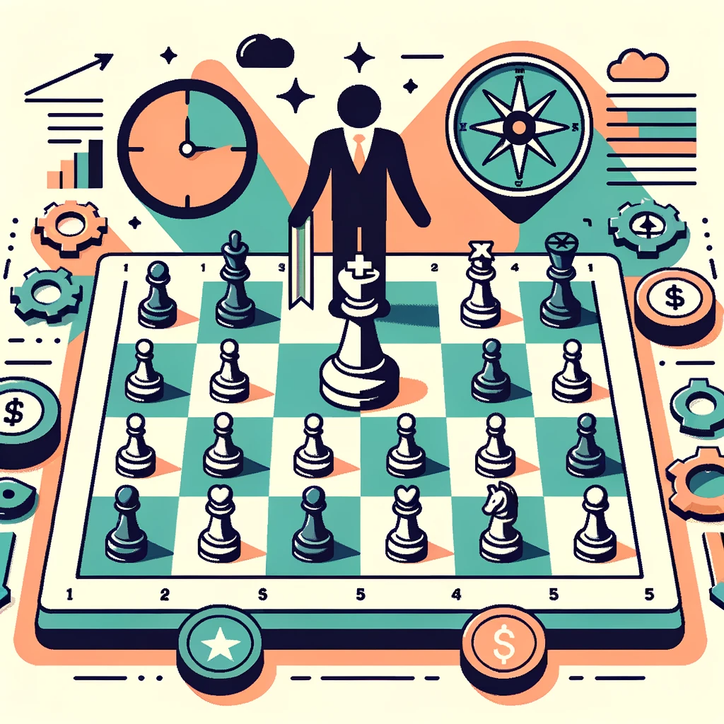 strategy chess illustartion